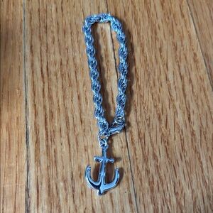 Silver Anchor Bracelet